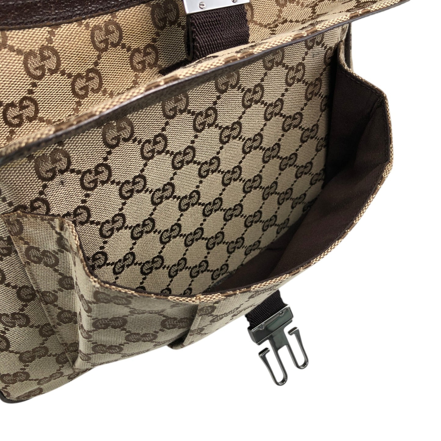 GUCCI GG Canvas Shoulder bag Brown Vintage arvcnf