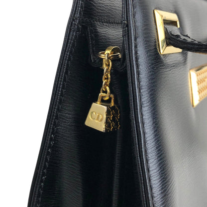 Christian Dior Logo Small Handbag Black Vintage f27cnx
