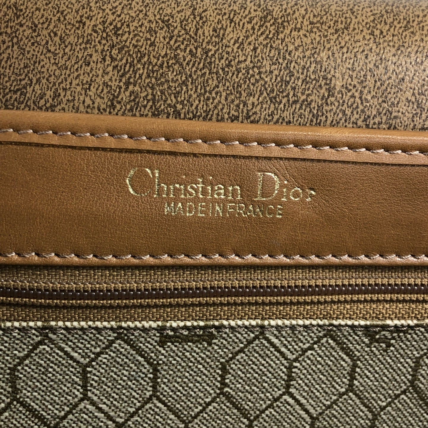 Christian Dior Honeycomb Pattern Shoulder bag Beige Vintage 7cr6d8