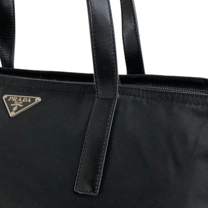 PRADA Tessuto Triangle Logo Totebag Black Vintage 28m35x