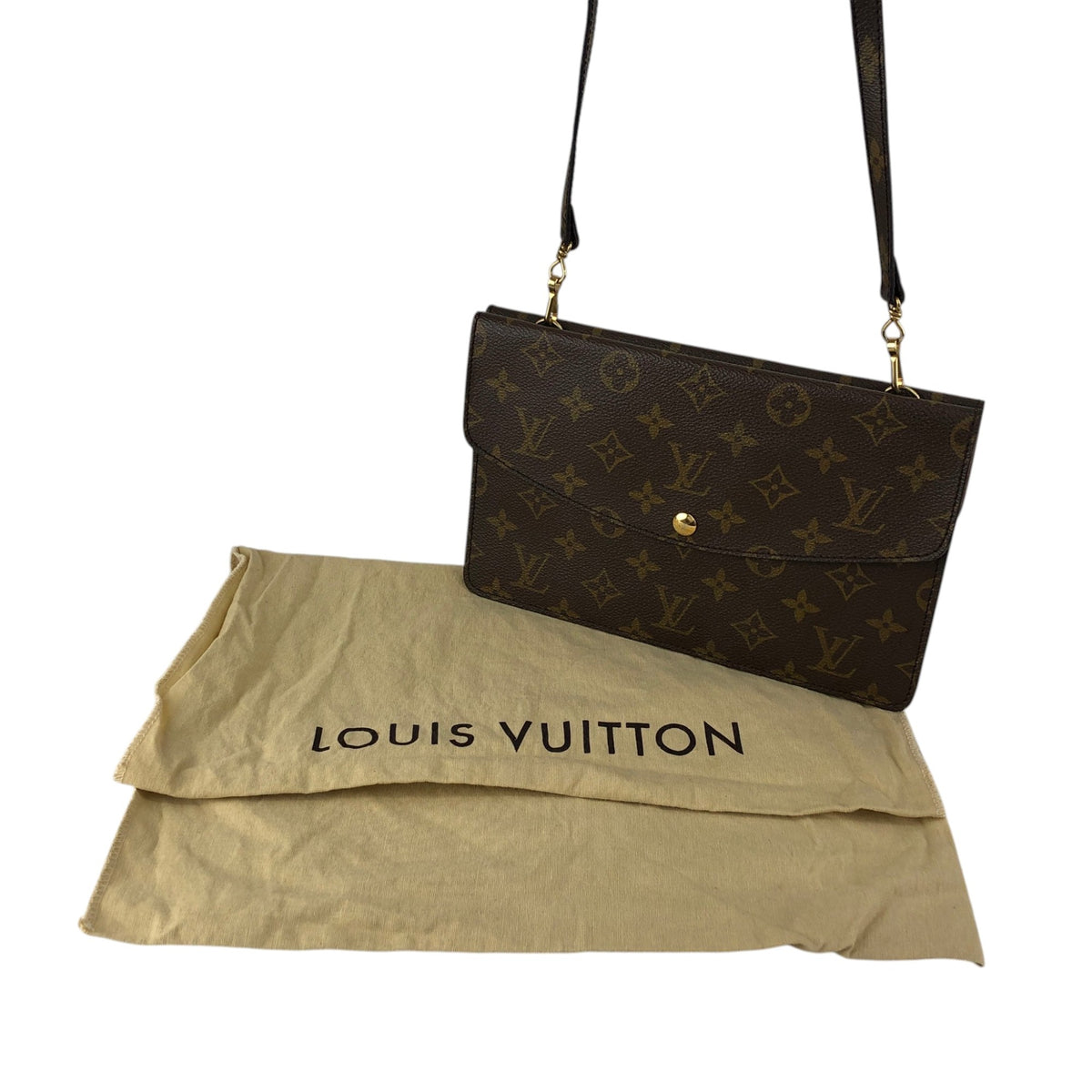 LOUIS VUITTON Monogram Shoulder bag Brown Vintage aaa5yj
