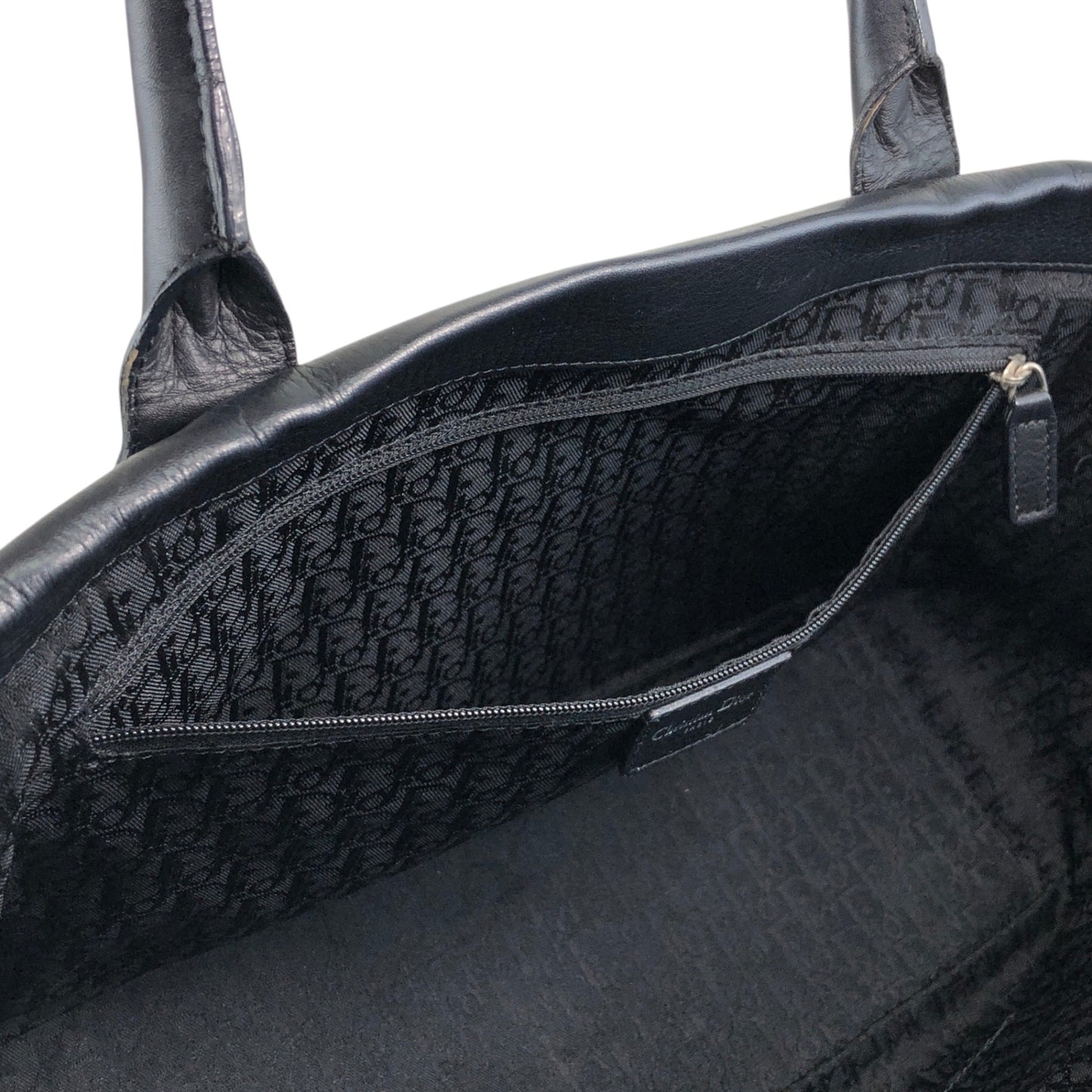 Christian Dior D Motif Totebag Black Vintage iiw373