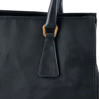 PRADA Tessuto Triangle Logo Totebag Black Vintage xs7v7s