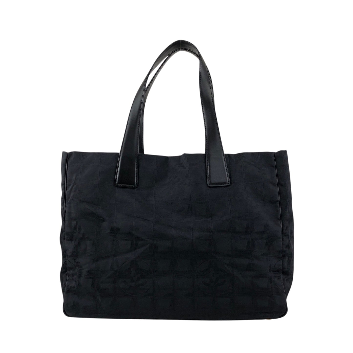 CHANEL New Travel Line Totebag Black Vintage tnjpfz