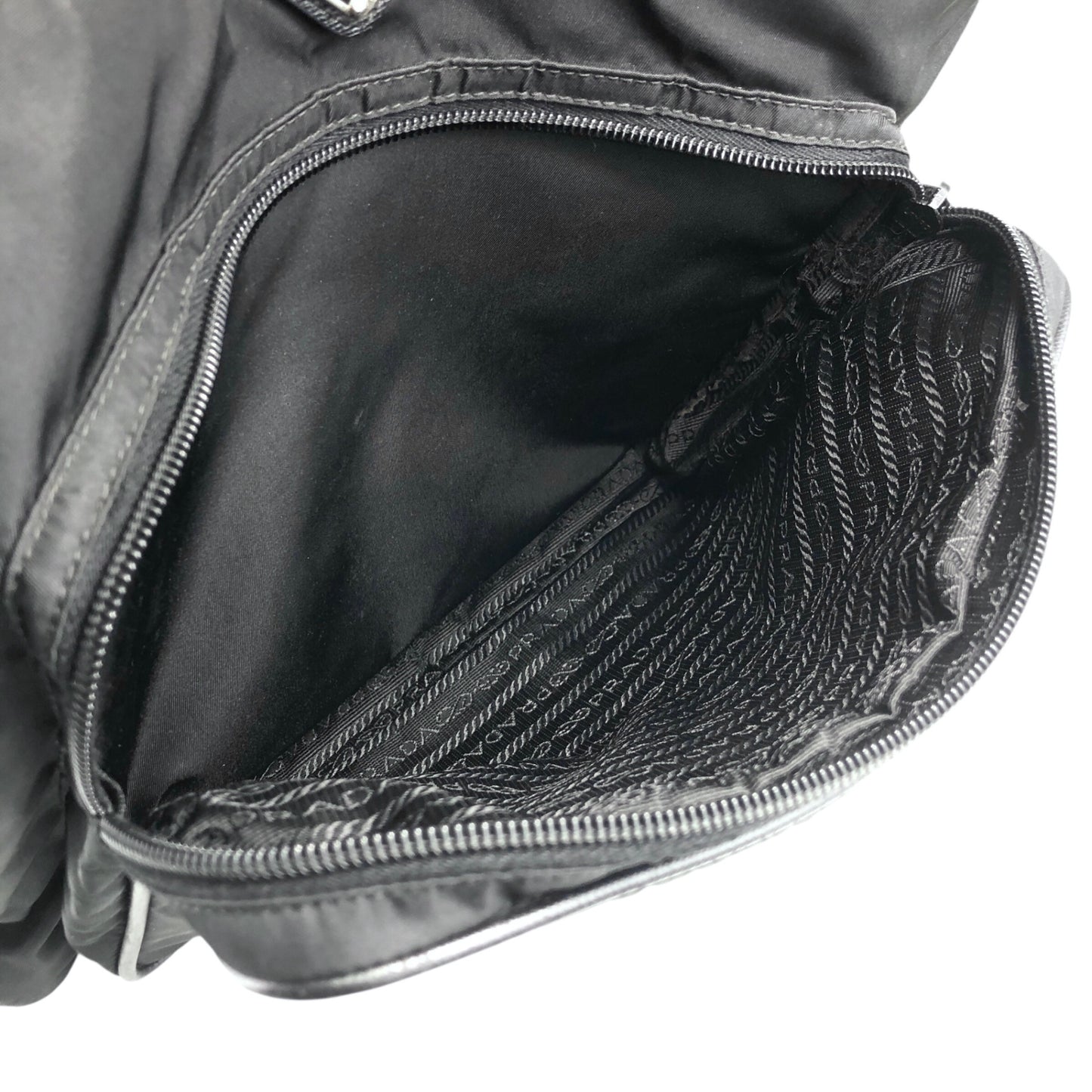 PRADA Triangle Logo Shoulder bag Black Vintage jbnjag