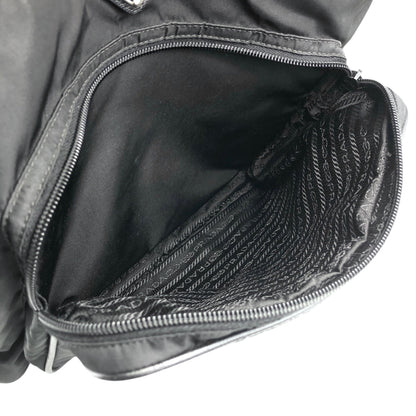 PRADA Triangle Logo Shoulder bag Black Vintage jbnjag