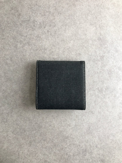 Christian Dior CD Logo Trifold Wallet Black Vintage 3wudpt