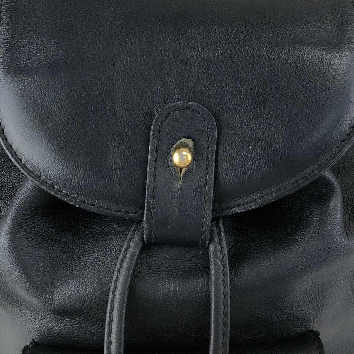GUCCI Bamboo Front Pocket Backpack Black Vintage f7grwk
