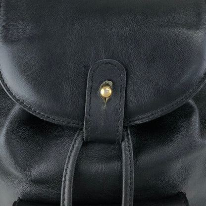 GUCCI Bamboo Front Pocket Backpack Black Vintage f7grwk