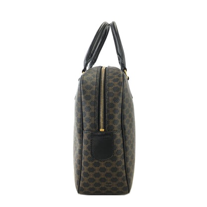 CELINE Macadam Circle Charm Leather Two-way Handbag Shoulder bag Boston bag Black Vintage 4ftutu