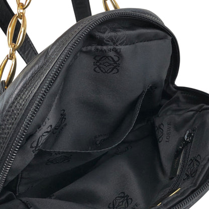 LOEWE Anagram Chain Handbag Shoulder bag Black Vintage nkgx4b