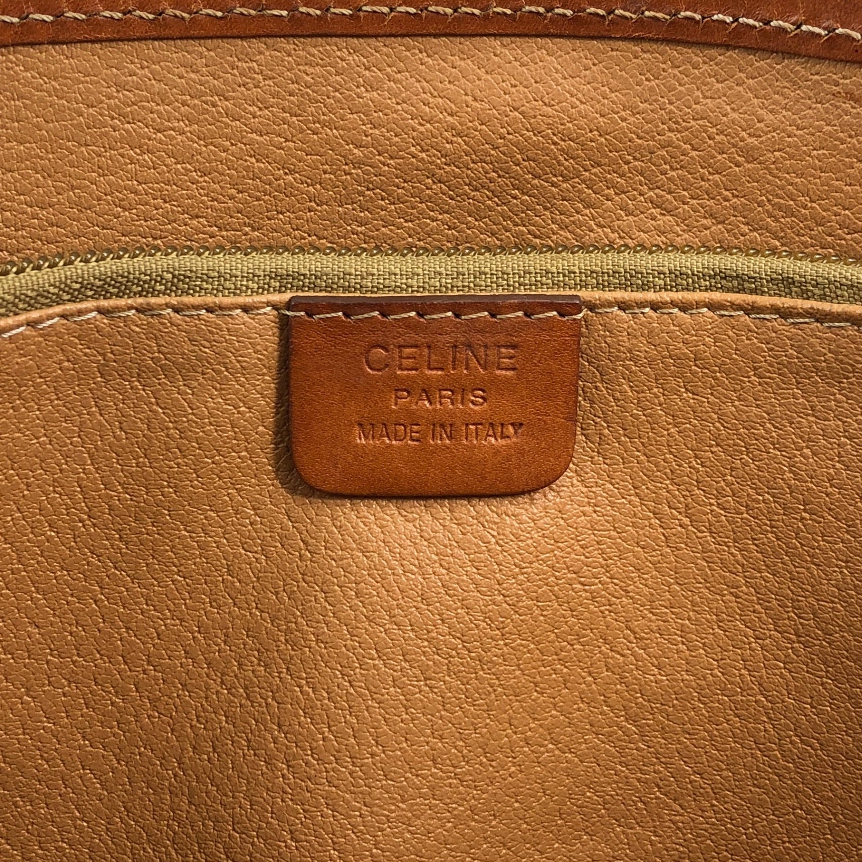 CELINE Macadam Blason Handbag Totebag Brown Vintage rfx5gg