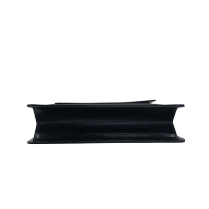 Yves Saint Laurent Logo Shoulder bag Black Vintage stwefg