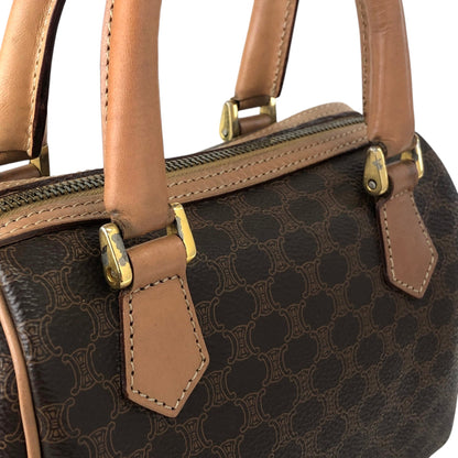 CELINE Macadam Two-way Small Boston bag Shoulder bag Brown Vintage asbejd
