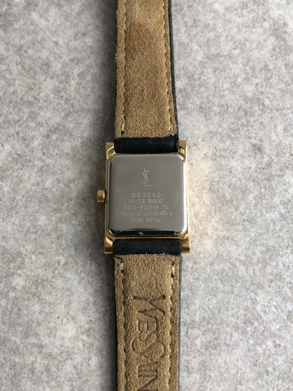 Yves Saint Laurent Quartz Watch Gold Vintage 5420-H47599 55i8eh