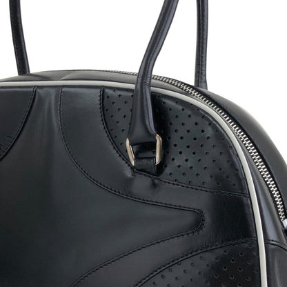 PRADA Padlock Small Boston bag Handbag Black Vintage vcg8wk
