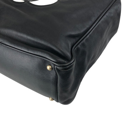 CHANEL Logo Totebag Black Vintage 3raaj5