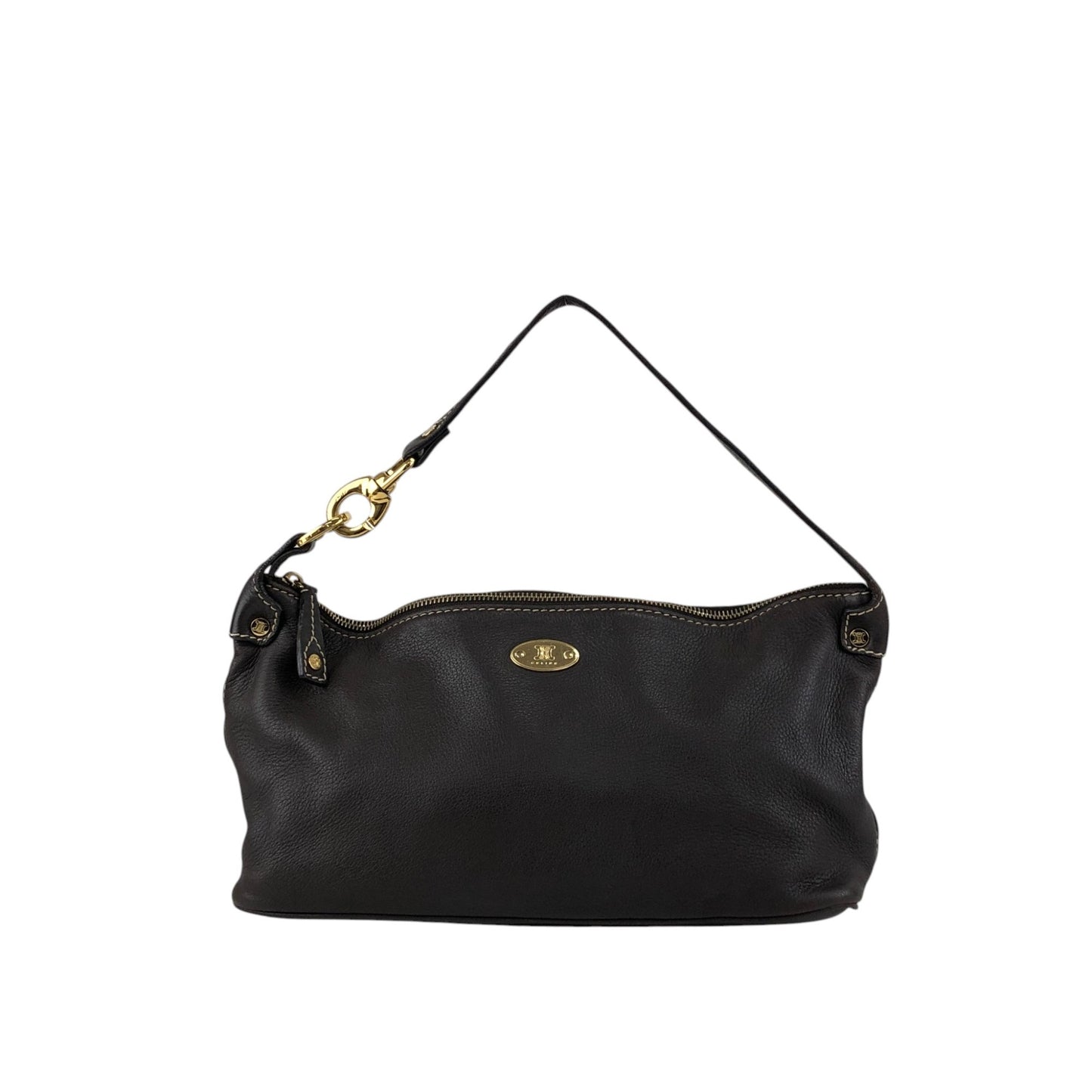 CELINE Triomphe Small Handbag Brown Vintage yat2yf