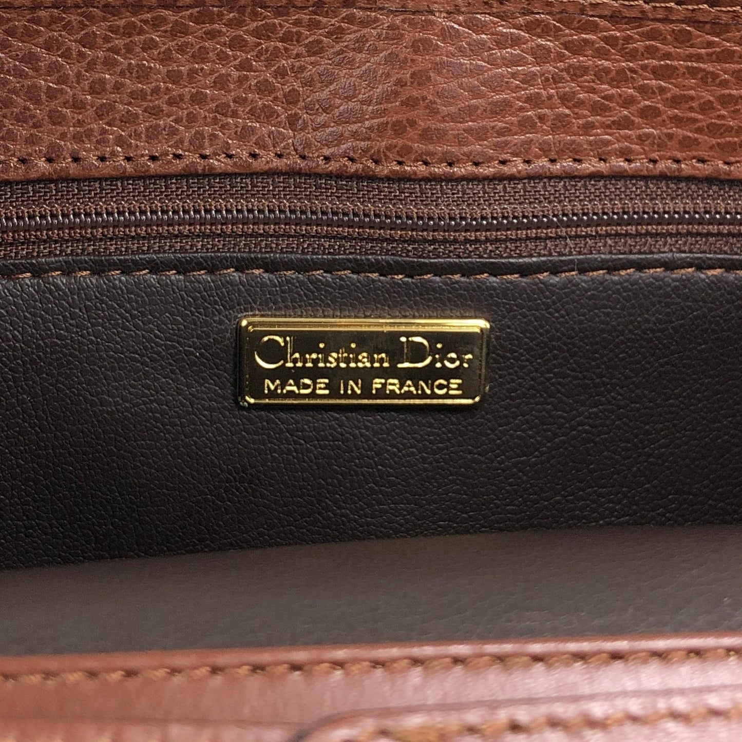 Christian Dior CD Logo Shoulder bag Brown Vintage 2gj5be