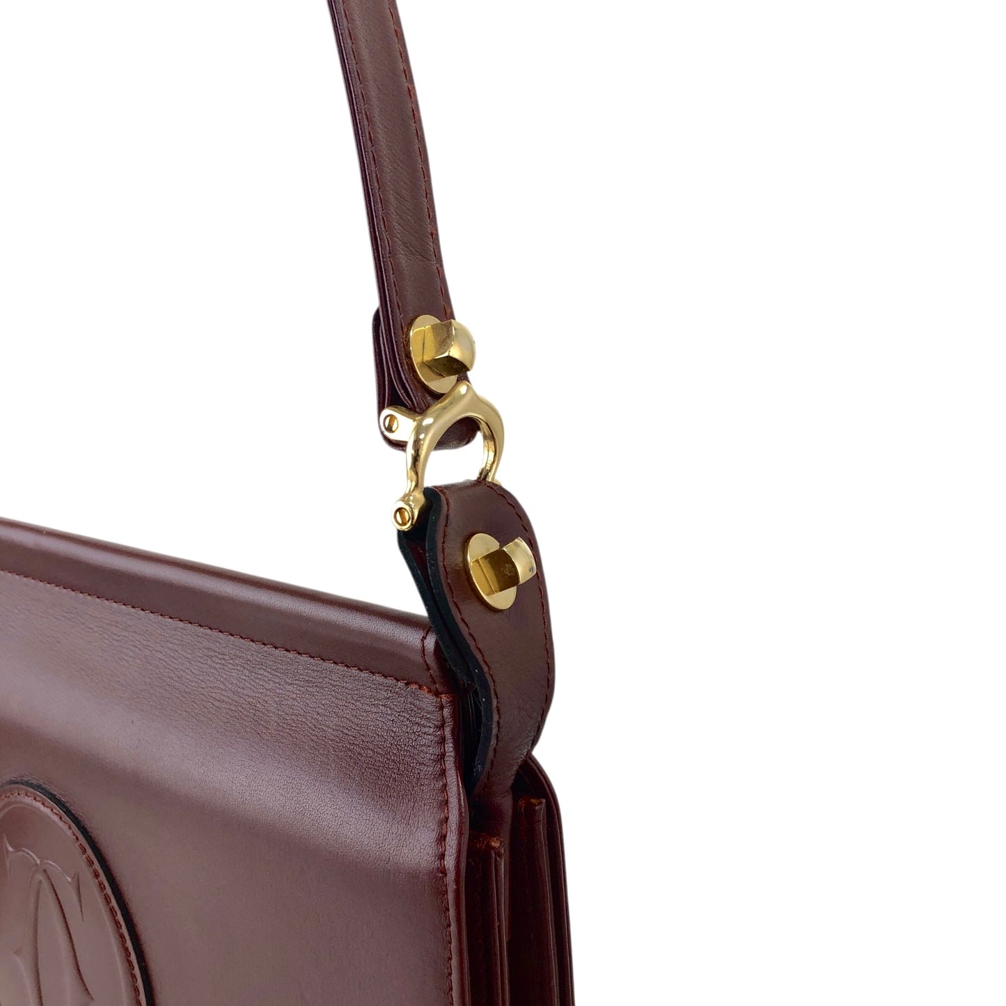 Cartier Flap Shoulder bag Bordeaux Vintage cnjkhe