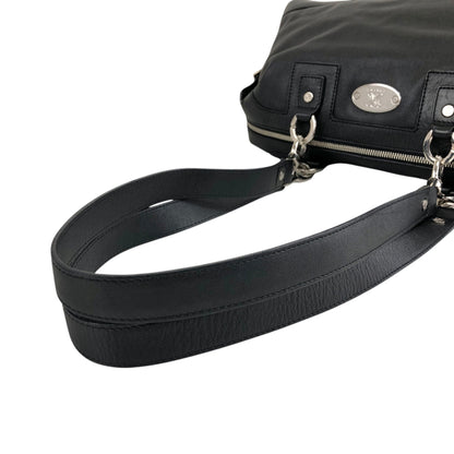 CELINE Blason Shoulder bag Black Vintage ftjas7