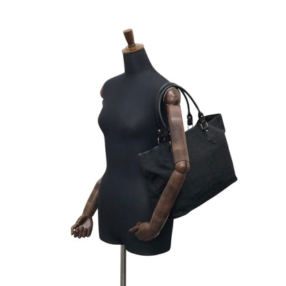 FENDI Logo Charm Handbag Totebag Black Vintage sgtpj5