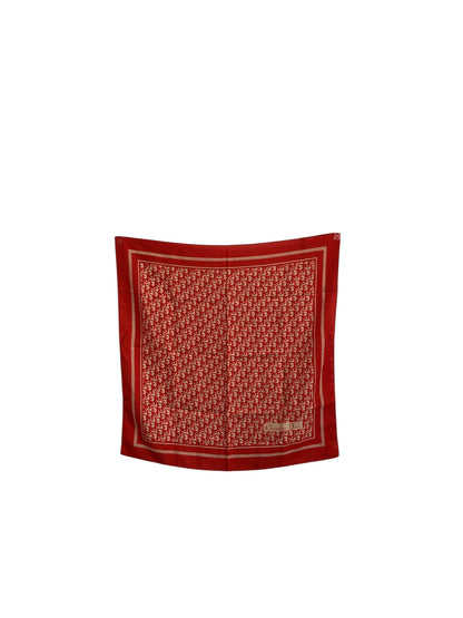 Christian Dior Trotter Slik Scarf Red×White Vintage 3ngnnk