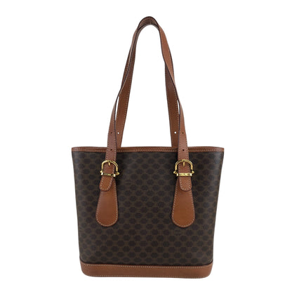 CELINE Macadam Blason Handbag Shoulder bag Brown Vintage 68dy6u
