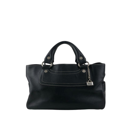 CELINE Triomphe Charm Handbag Black Vintage eyvr3v