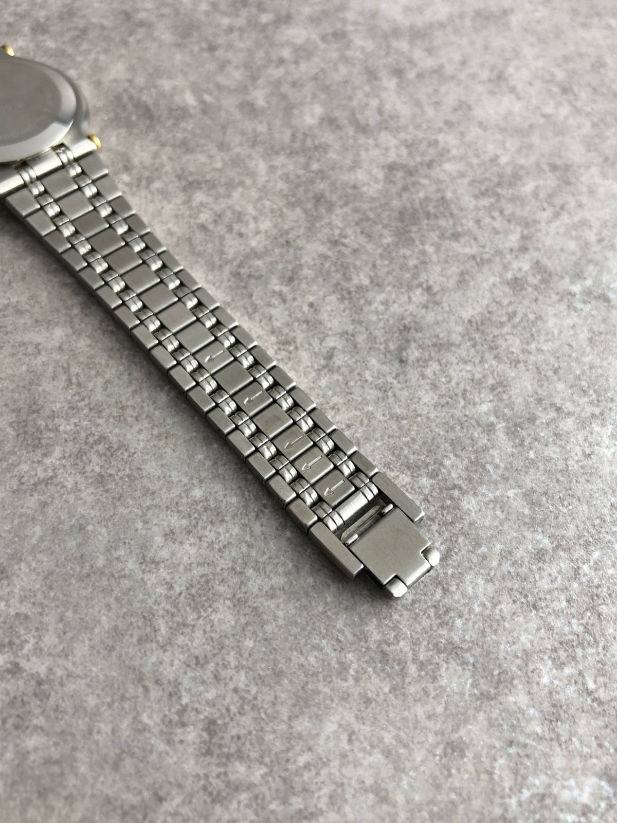 GUCCI Logo Quartz Watch Gold×Silver 9000L Vintage hsae4p