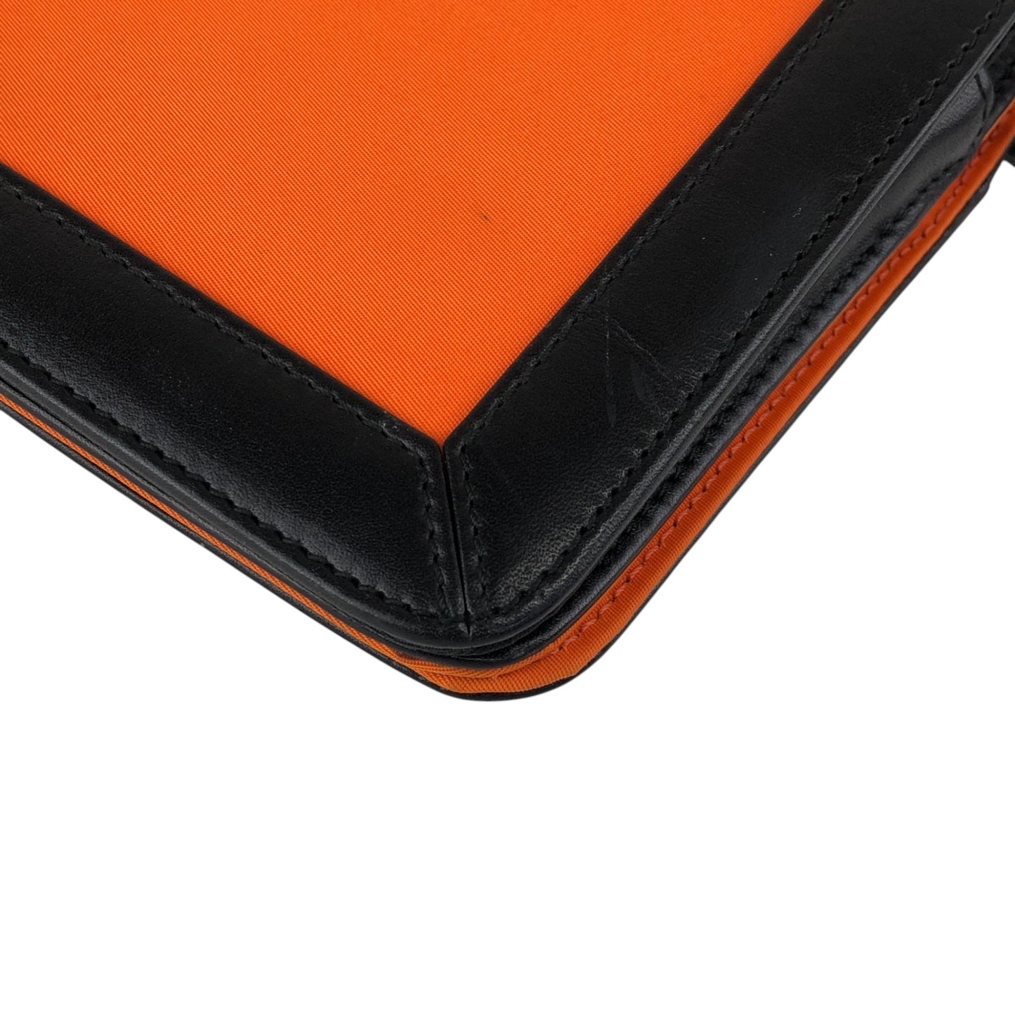 GIVENCHY Logo Shoulder bag Black×Orange Vintage ahpuhk