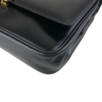 CELINE Blason Chain Shoulder bag Black Vintage gpayic