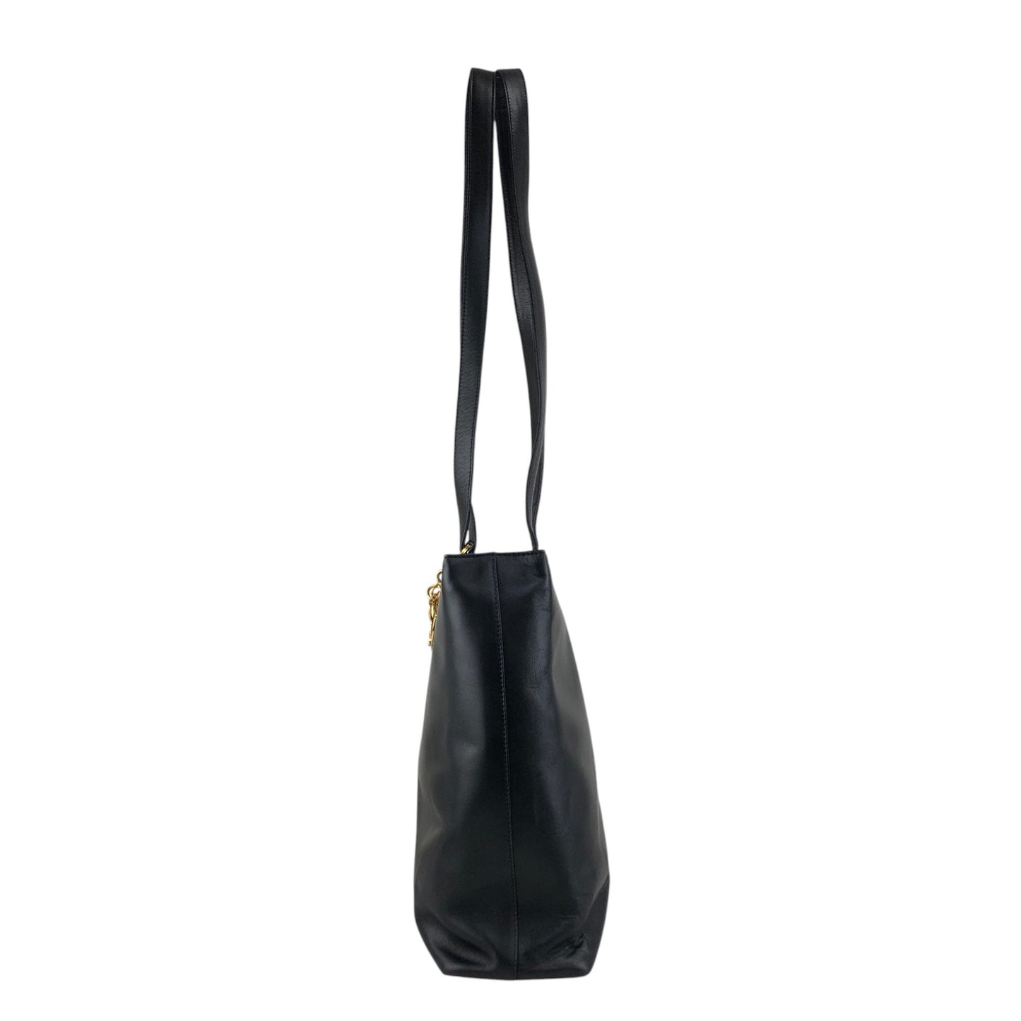 Christian Dior Logo Charm Handbag Totebag Black Vintage jimcsr