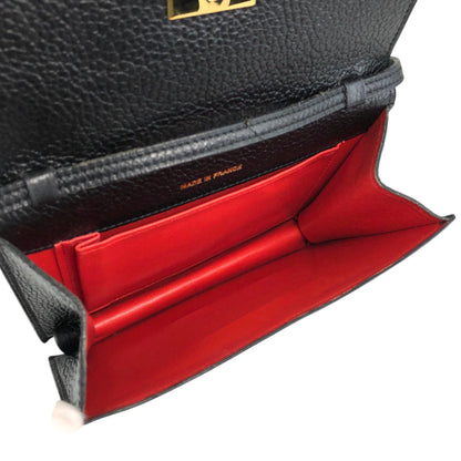 CELINE Gancini Shoulder bag Black Vintage 5hj33y
