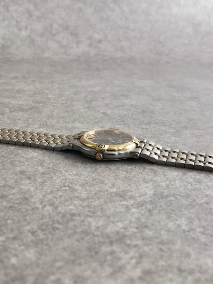 GUCCI Logo  Watch Silver×Gold 9000M Vintage devypm