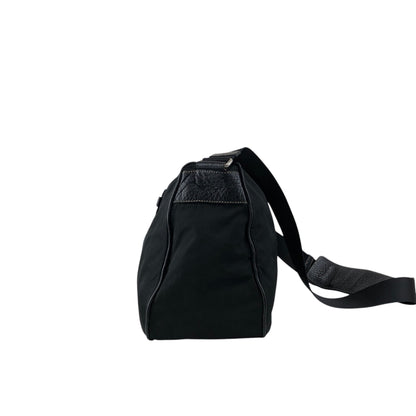 PRADA Tessuto Triangle Logo Shoulder bag Black Vintage w53g57