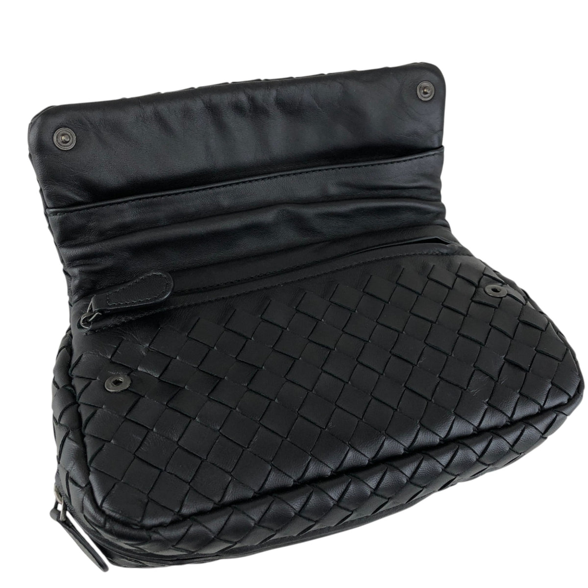 Bottega Veneta Intrecciato Shoulder bag Black Vintage 37ps5x
