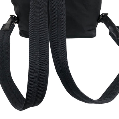 PRADA Triangle Logo Double Pocket Backpack Black Vintage u4u7vk