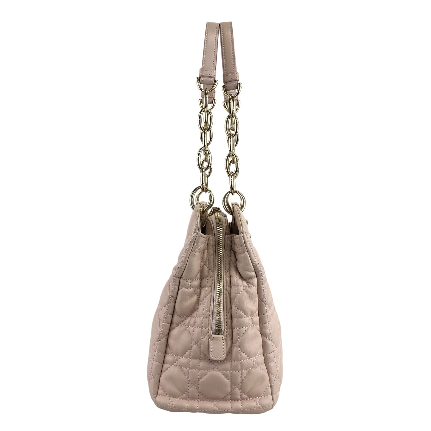 Christian Dior Cannage Chain Shoulder bag Pink Beige M0959 Vintage 5cuepw