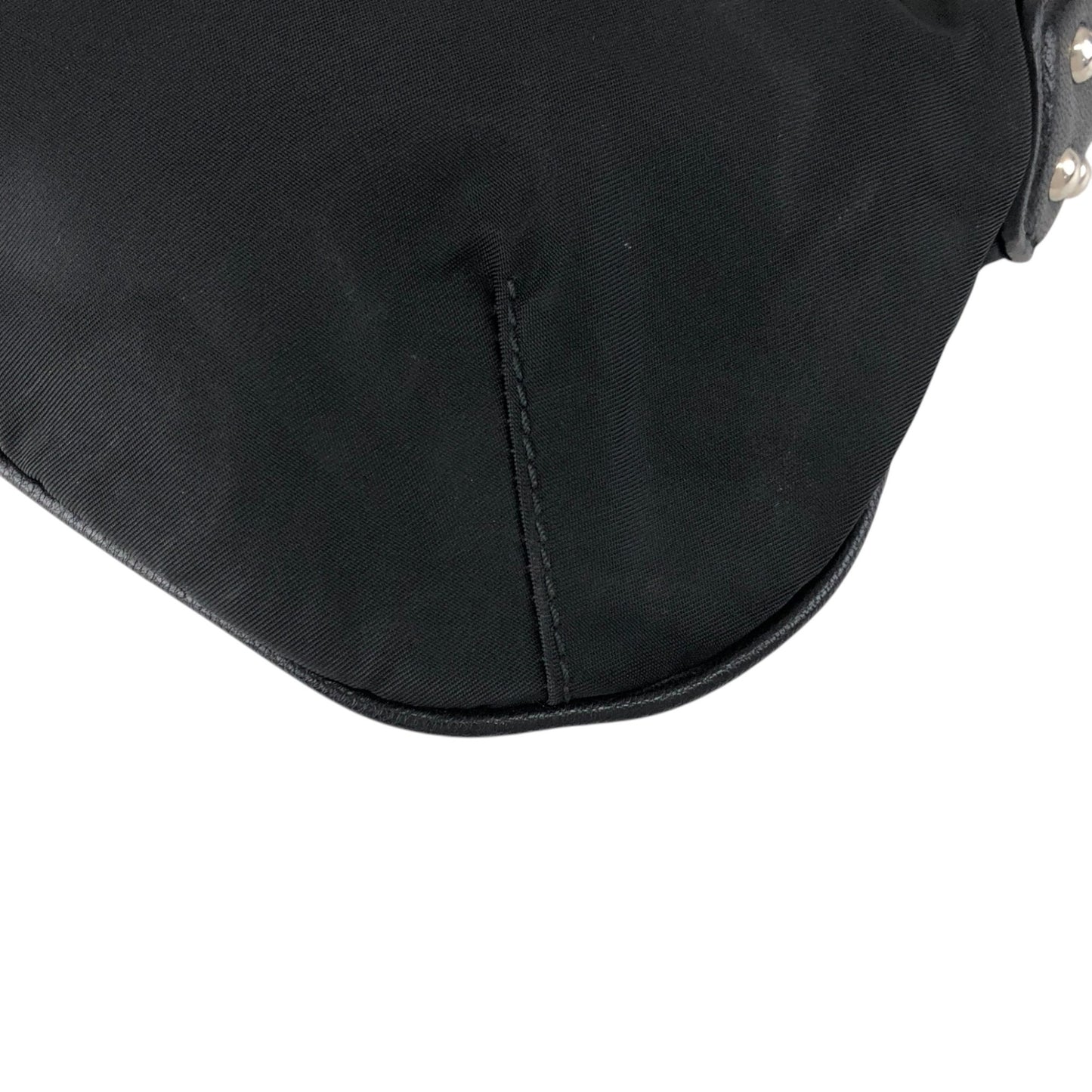 PRADA Triangle Logo Shoulder bag Black Vintage s4bkfb