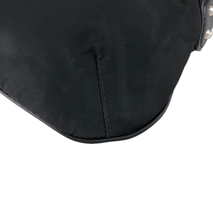 PRADA Triangle Logo Shoulder bag Black Vintage s4bkfb