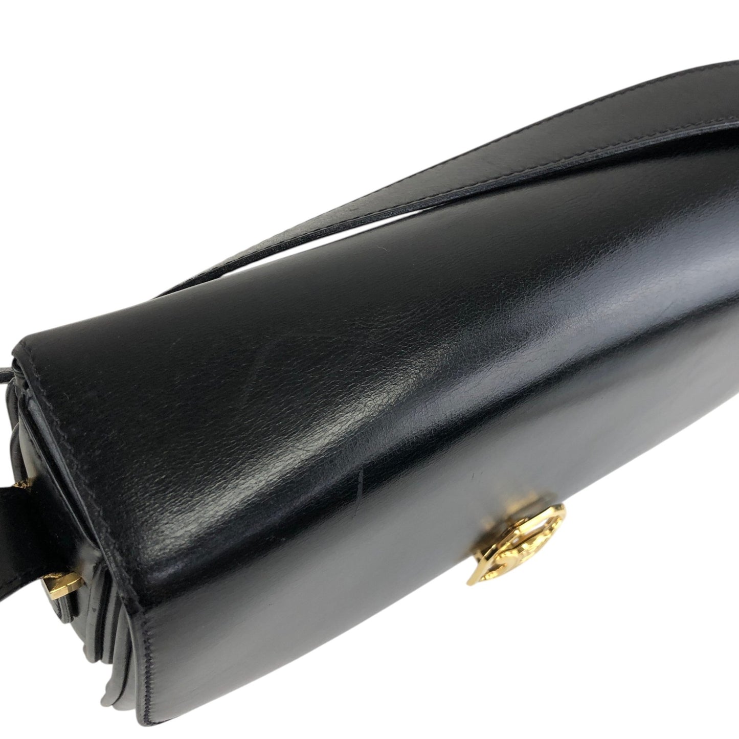 CELINE Blason Shoulder bag Black Vintage ad7eeu