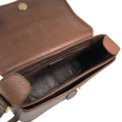 CELINE Gancini Shoulder bag Brown Vintage 88rbj3