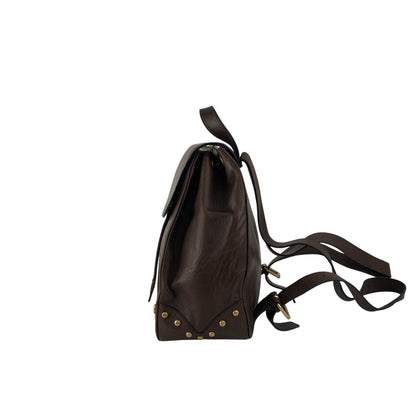 CELINE Logo Backpack Brown Vintage bw7ed4