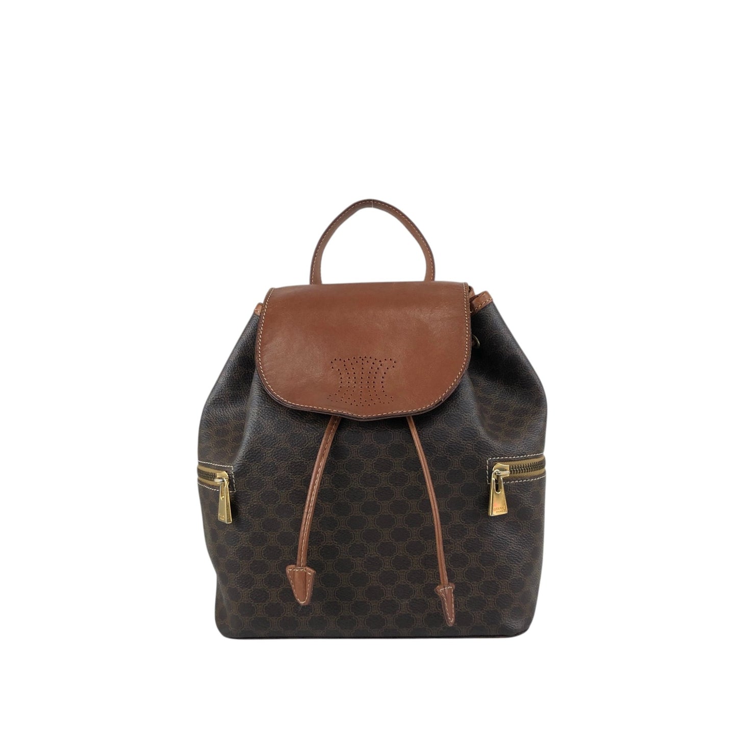 CELINE Macadam Triomphe Backpack Brown Vintage sd2tgi