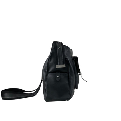 BURBERRY Front Buckle Shoulder bag Black Vintage tpmx3y