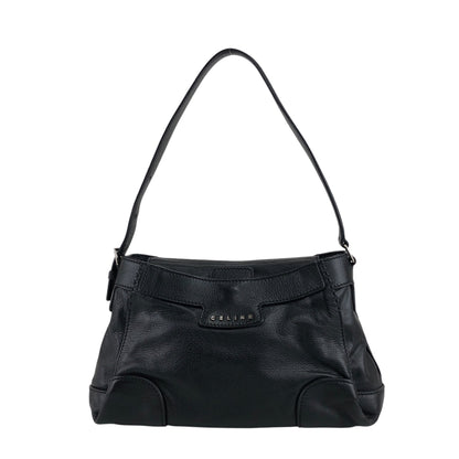 CELINE Logo Shoulder bag Hobobag Black Vintage b8ejp4