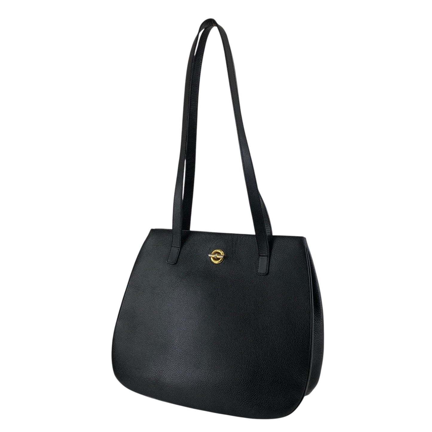 CELINE Toggle Clasp Handbag Totebag Black Vintage vaw4nd