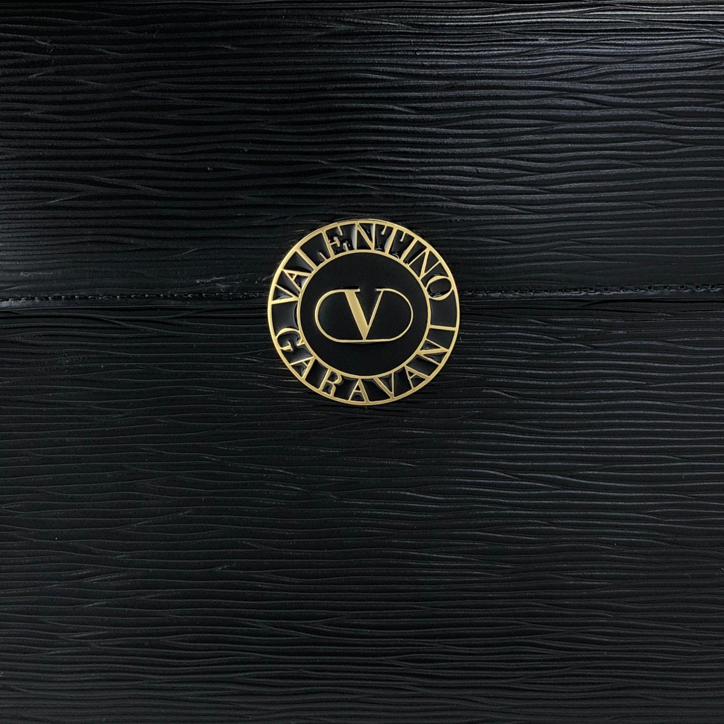 VALENTINO GARAVANI Circle Logo Two-way Handbag Shoulder bag Black Vintage swvrnt