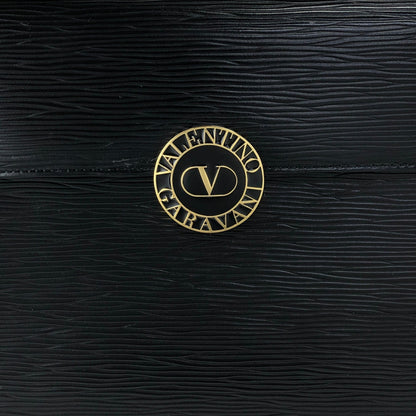 VALENTINO GARAVANI Circle Logo Two-way Handbag Shoulder bag Black Vintage swvrnt